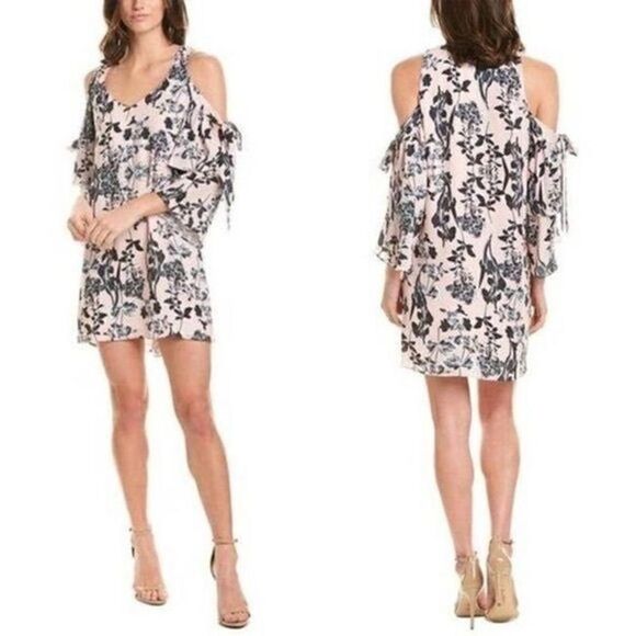 Parker Pink and Black Cold Shoulder Mini Dress. Size Medium. New! NWT. - Picture 1 of 12